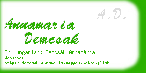annamaria demcsak business card